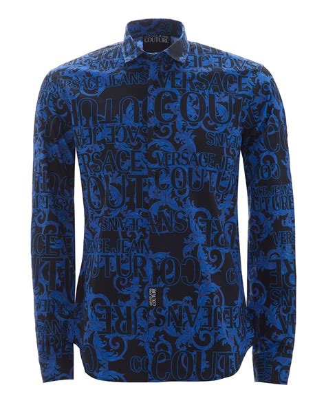 versace couture woven shirt|Versace jeans couture men's.